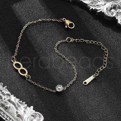 201 Stainless Steel Cable Chain Bracelets BJEW-H205-01C-G-1