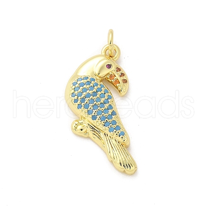 Brass Micro Pave Cubic Zirconia Pendants KK-S511-32G-01-1