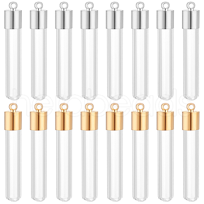Glass Bottle Pendants GLAA-PH0007-29-1