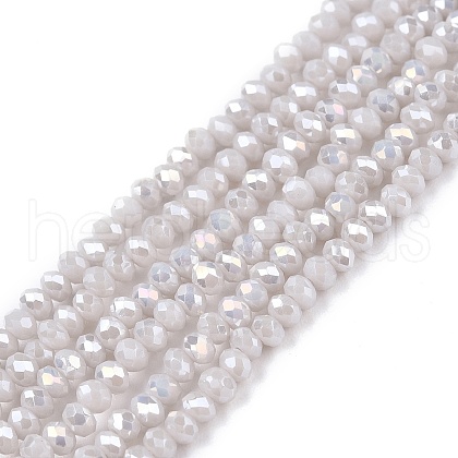 Electroplate Glass Beads Strands EGLA-A044-P1mm-B19-1