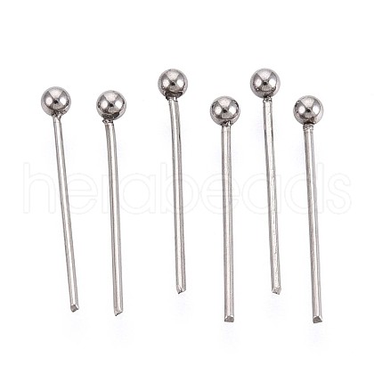 304 Stainless Steel Head Pins STAS-T065-15mm-20P-1