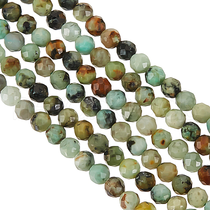 Olycraft 2 Strands Natural African Turquoise(Jasper) Beads Strands G-OC0004-40-1