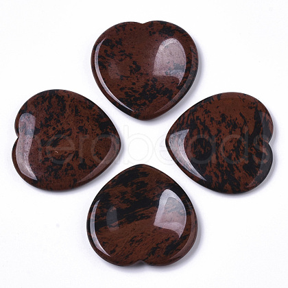 Mother's Day Gifts Natural Mahogany Obsidian Thumb Worry Stone G-N0325-01G-1