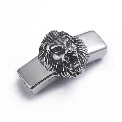 Retro 304 Stainless Steel Slide Charms/Slider Beads X-STAS-L243-025AS-1