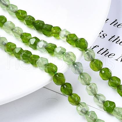 Natural White Jade Beads Strands G-N326-96-1