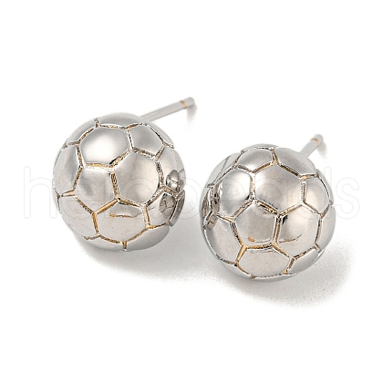 Brass Stud Earrings EJEW-R158-02P-1
