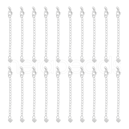 Unicraftale 20Pcs 304 Stainless Steel Chain Extender STAS-UN0060-87P-1