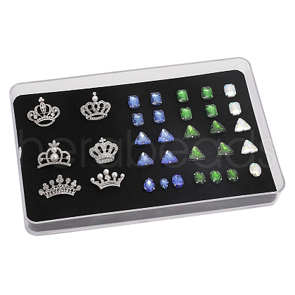 Rectangle Transparent Plastic Jewelry Trays AJEW-WH0413-11-1