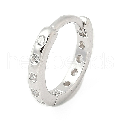 925 Sterling Silver Cubic Zirconia Hoop Earrings ZD9822-6-1