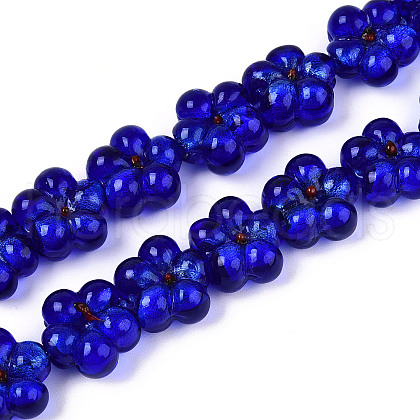Handmade Silver Foil Glass Beads FOIL-N030-01B-1