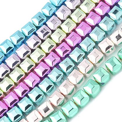 Electroplated Synthetic Non-magnetic Hematite Beads Strands G-A263-H01-01-1