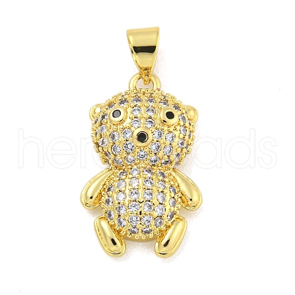 Brass Micro Pave Cubic Zirconia Pendants KK-R159-20A-G-1