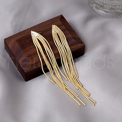 Alloy Tassel Stud Earrings FS-WGEF59C-01-1