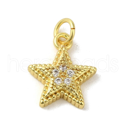 Brass Micro Pave Cubic Zirconia Charms KK-M283-16C-01-1