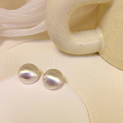 Half Round Alloy Stud Earrings WG64463-28-1