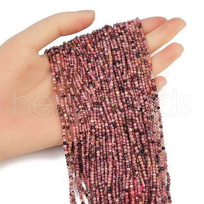 Natural Rhodonite Beads Strands G-RM2025-B35-2mm-A-1