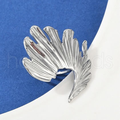 304 Stainless Steel Irregular Cuff Rings RJEW-D306-09P-1