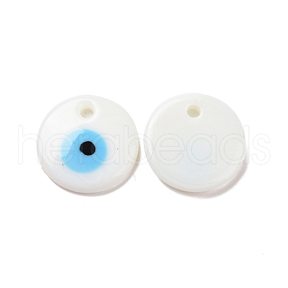 Handmade Lampwork Evil Eye Pendants X-LAMP-E106-02A-01-1