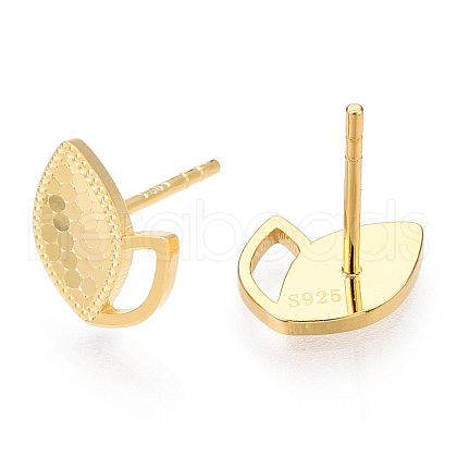 925 Sterling Silver Stud Earrings STER-T004-51G-1