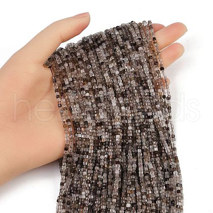 Natural Smoky Quartz Beads Strands G-RM2025-C43-A-1