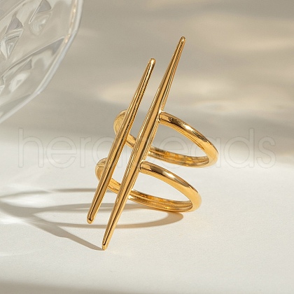 304 Stainless Steel Ring RJEW-D305-01G-1