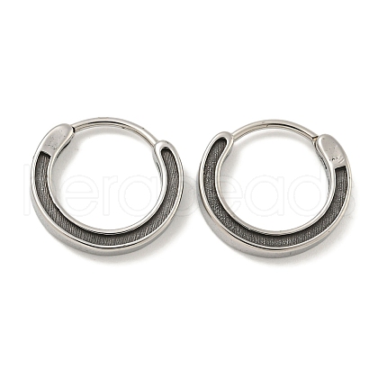 316 Surgical Stainless Steel Hoop Earrings EJEW-D096-11B-AS-1