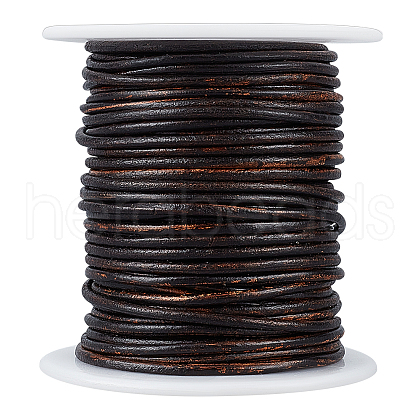 20M Round Cowhide Leather Cord WL-WH0015-01B-03-1