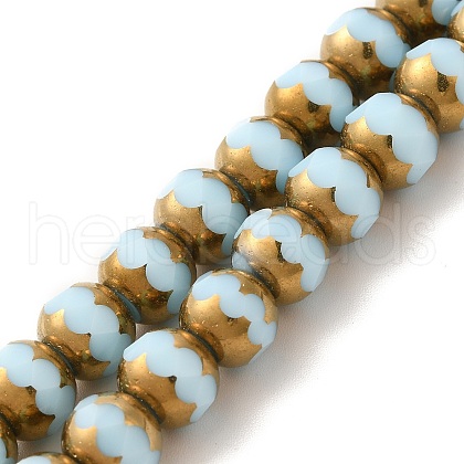 Opaque Solid Color Glass Beads Strands GLAA-G098-02B-1