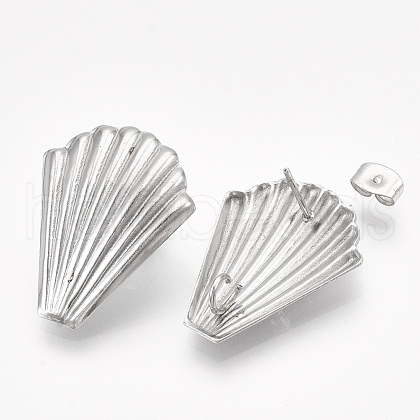 Non-Tarnish 304 Stainless Steel Stud Earring Findings STAS-T045-20P-1
