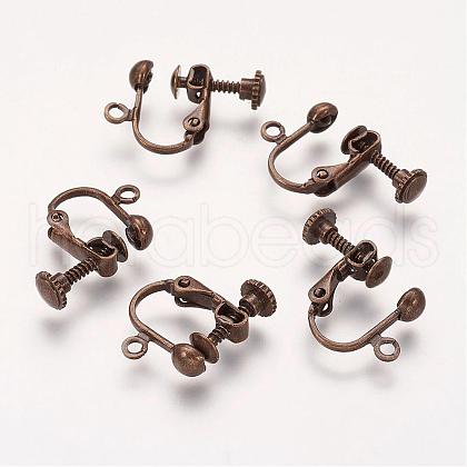 Brass Screw Clip Earring Converter KK-G024-AB-1