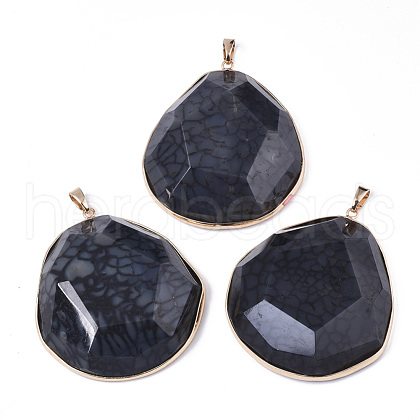 Natural Crackle Agate Big Pendants G-R469-05A-1