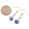 Epoxy Resin Flower Dangle Earrings EJEW-JE06129-3