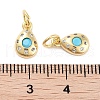 Brass Micro Pave Cubic Zirconia Charms KK-C051-02G-02-3
