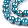 Electroplate Opaque Glass Beads Strands GLAA-T032-P6mm-AB13-3