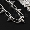 304 Stainless Steel Oval Link Chain Bracelets BJEW-A033-01P-2