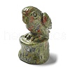 Natural Gemstone Carved Healing Parrot Figurines G-K342-01-2