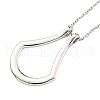 Alloy Teardrop Pendant Necklaces for Women NJEW-G132-01P-1