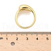 Brass Teardrop Open Cuff Ring for Women RJEW-M148-03G-4