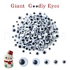 500Pcs 5 Style Black & White Plastic Wiggle Googly Eyes Buttons DIY Scrapbooking Crafts Toy Accessories with Label Paster on Back KY-YW0001-54-1