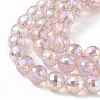 Transparent Electroplate Glass Beads Strands EGLA-F151-AB01-3