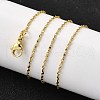 1.5MM Brass Oval Link Chain Necklaces NJEW-M108-17G-5