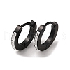 3 Pairs 3 Styles 304 Stainless Steel Clay Crystal Rhinestone Huggie Hoop Earrings for Women EJEW-K279-08A-P-3