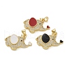 Elephant Brass Micro Pave Cubic Zirconia and Enamel Pendants KK-M319-05G-1