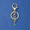 304 Stainless Steel Initial Letter Key Charm Keychains KEYC-YW00004-16-2