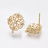 Brass Stud Earring Findings KK-T038-491D-2