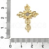 Brass Micro Pave Cubic Zirconia and Glass Pendants KK-M315-01G-04-3
