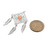 Handmade Glass Seed Beads Pendants PALLOY-MZ00383-3