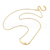 925 Sterling Silver Pave Clear Micro Pave Cubic Zirconia Boat Pendant Necklaces for Women NJEW-D315-02G-4