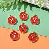 Golden Plated Alloy Enamel Charms ENAM-S118-03Y-5