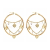 Brass Hoop Earrings EJEW-JE04573-2